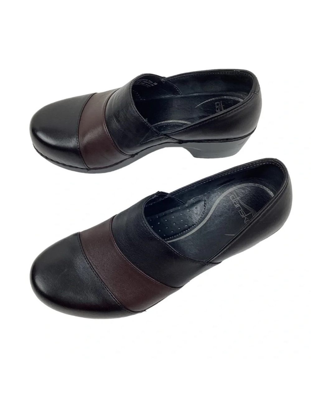 DANSKO Tenley Black Brown Professional Leather Clog - Picture 2 of 14